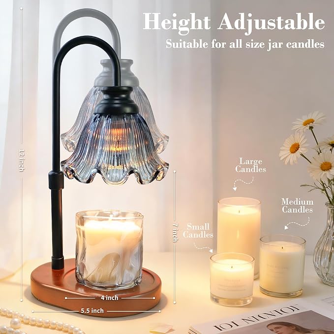 Candle Warmer Lamp with Timer, Christmas Decorations Indoor, Birthday Gifts for Women Mom, Warming Gifts for Office, Dorm, Apartment & New Home Decor