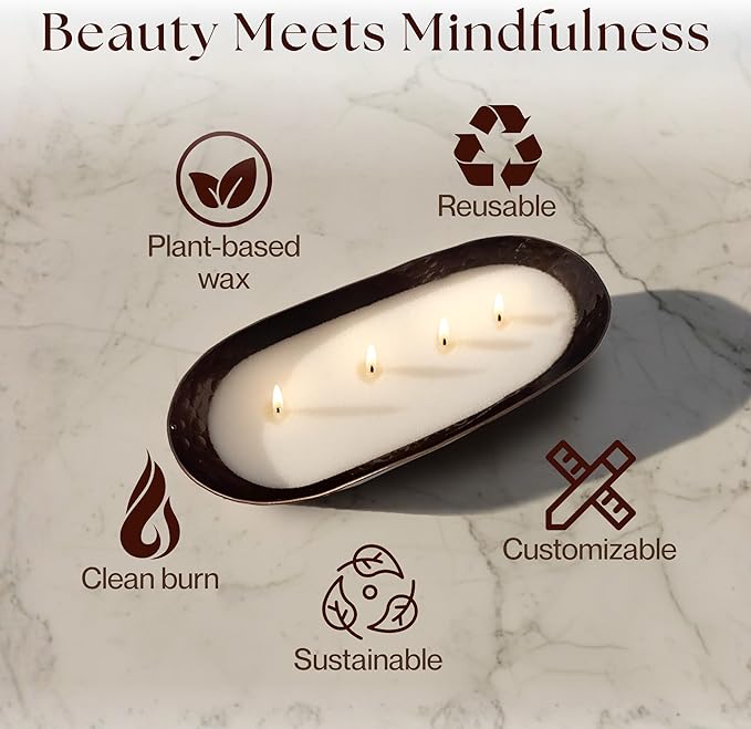 LILY LADUE Sand Candle Kit - 1Lb/16Oz Pearled Candles Sand and Wicks (24) with Bronze Holder, Unscented Aroma Beads, Reusable Pearled Candle Wax for DIY Home Kit, Powder Beads Refill Available