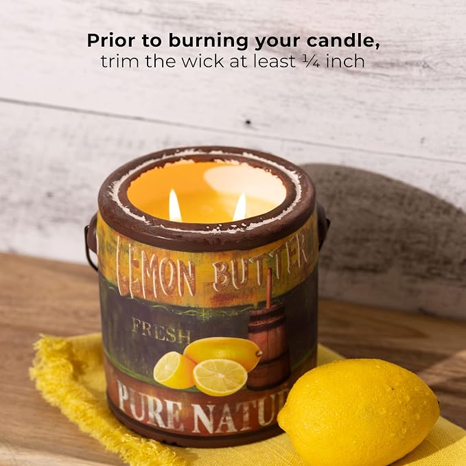 A CHEERFUL GIVER 95hr 20oz Scented Candle - Lemon Butter - Multi-Wick Glass Candle - Gifts For Men and Women