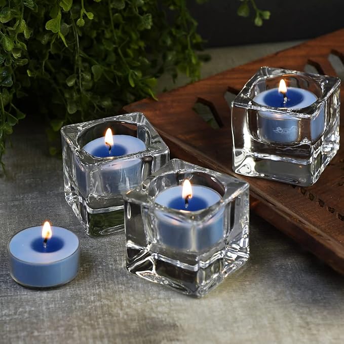 DEYBBY Ocean Breeze Scented Tealight Candles Bulk, Aromatherapy Soy Wax Tea Candle Set of 24-4 Hour Burning Great Gift