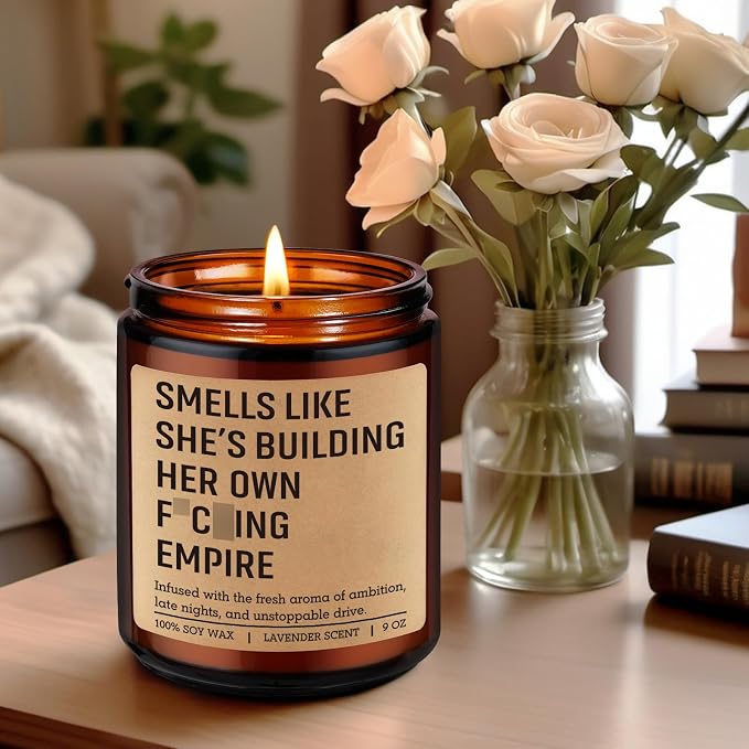 Miracu Candle, New Business Owner Gifts for Women, Boss Lady Gifts for Entrepreneur Female, Grand Opening Ideas - Funny Birthday, Appreciation, Office Decor for Small Business Future CEO, Woman, Girl