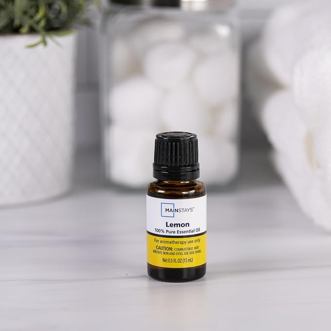 100% Pure Essential Oil, Lemon, 15 ml, Therapeutic Grade, for Use with Oil Diffusers. by; Mainstays (2 Pack)