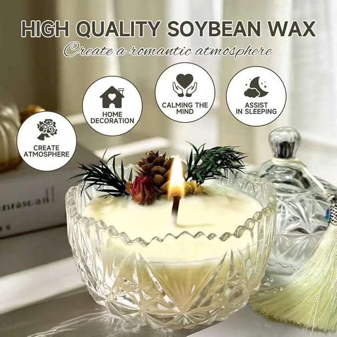 Unscented Candle, 7oz Jar Candles Gift for Women, Home Decor | Clean Long BurningCandle,Home Fragrance Free,Thoughtful Gift for Women,Holiday,Birthday,Mother's Day,Housewarming