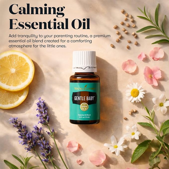 Young Living Gentle Baby Oil Blend | 15ml | Gentle Aroma for Babies, Kids, & Adults | Supports Skin Softness | Calming Aromatherapy Massage | Infant & Parent Relaxation | Soothing Floral Scent