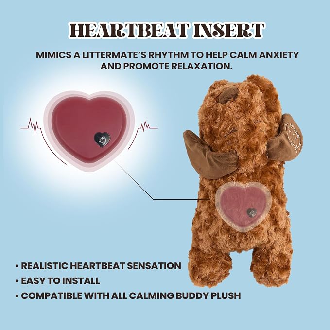 Original Buddy - Puppy Heartbeat Toy for Anxiety Relief with Reusable Heat Pack and Lavender, Sleep Aid for Dogs, Plush Comfort Toy for All Breads (Buddy Kit)