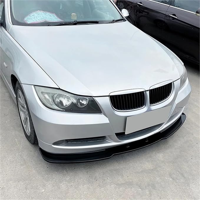 3Pcs Car Front Bumper Spoiler Lip For BMW 3 Series E90 E91 Standard 2005-2008 Glossy Black Diffuser Splitter Body Kit