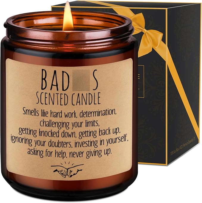 LEADO Scented Candle, Congratulations Gifts, Inspirational Candles for Women, Men, Friend - New Job, Promotion, Sobriety Gifts - Funny Graduation, Proud of You, Sober, You Did It, Motivational Ideas