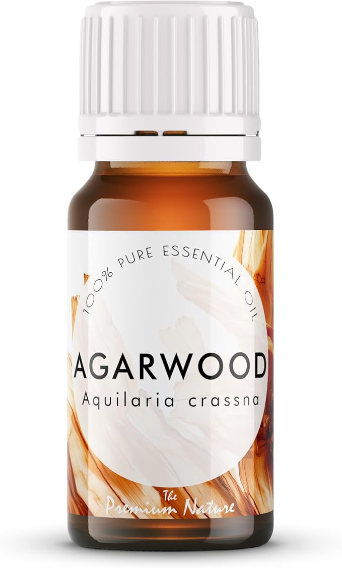 Agarwood Essential Oil for Diffusers, Skin & Massage | 100% Natural Oud Oil | Warm & Ambery Scent – Perfect for Candle Making & DIY, 10ML