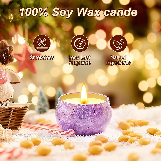 Scented Candles Gift Set for Women, 12 Pack 2.5oz Candles for Home Scented, Soy Wax Aromatherapy Candle Set, 300 Hour Long Lasting, Mothers Day Gifts Birthday Gifts for Women Friends Sister Colleague