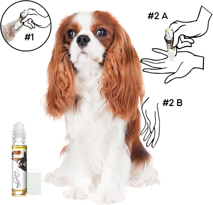 The Blissful Dog Cavalier King Charles Spaniel Relax Roll-ON Aromatherapy for Dogs - Anxiety Relief for Dogs