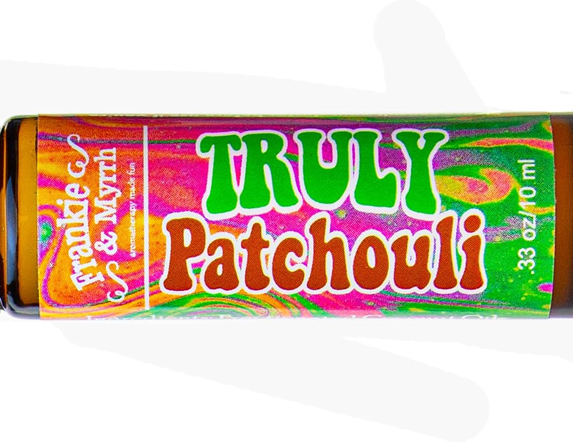 Truly Patchouli Roll On | Dark Aged Patchouli Essential Oil Roll On Perfume/Cologne | Earthy, Musky Aromatherapy for Relaxing Stimulation and Energy