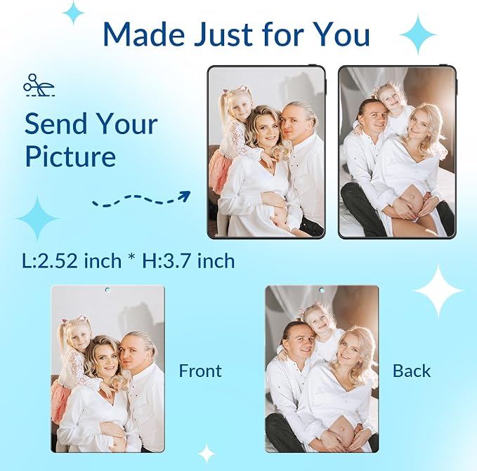Custom Air Fresheners with Picture for Car | Personalized Photo Gifts; Double-Sided Print; Hanging Ornament; Scent Choice Available; Rectangle Shape