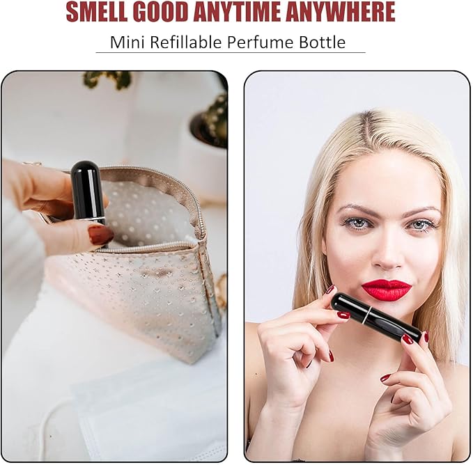 Travel Refillable Perfume Bottle - 8ML Perfume Refillable Bottle Atomizer Sprayer for Perfume Small and Portable, Easy to Filling Suitable for Traveling Outgoing(4pcs, 8ml)