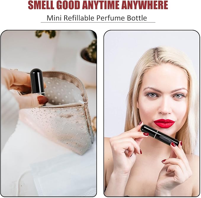 Atomizer Sprayer for Perfume, Travel Size Perfume Refillable Bottle Cologne Spray Bottles Empty Small and Portable, Easy to Filling Suitable for Traveling, Business, Outgoing(5ml, 6PCS)