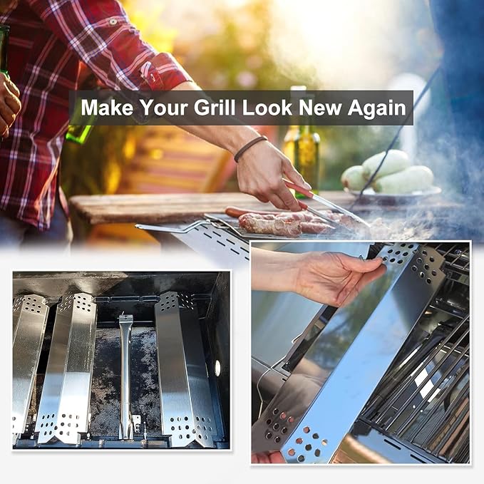 Criditpid Grill Replacement Parts for Nexgrill 6 Burner 720-0898, 720-0898A, Nexgrill 720-0830H 720-0783E 720-0888 720-0888N Gas Grill, Grill Heat Plates Burners and Igniters for Nexgrill Parts