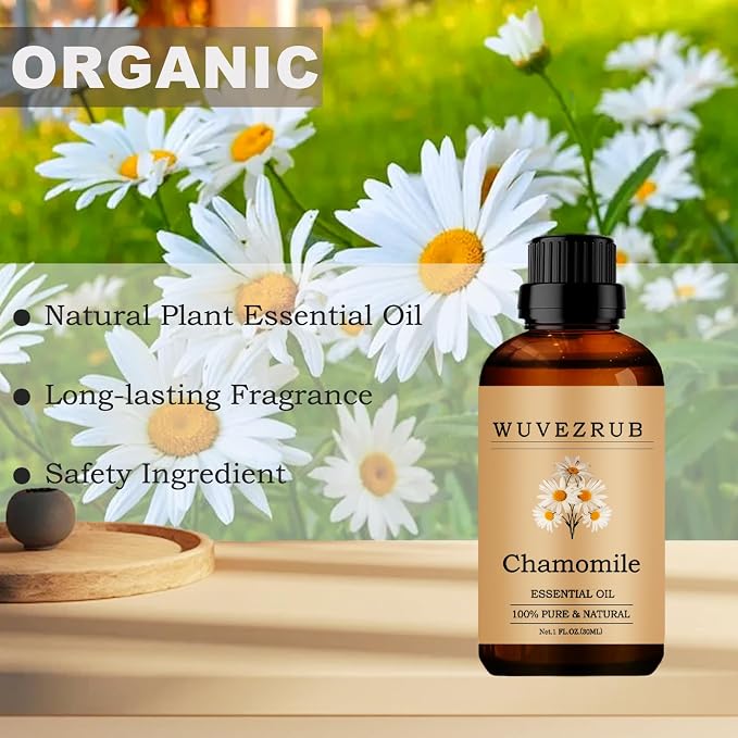 Chamomile Essential Oils, 30ML Pure and Natural Essential Oil for Aromatherapy Diffuser - Chamomile /1 Fl Oz