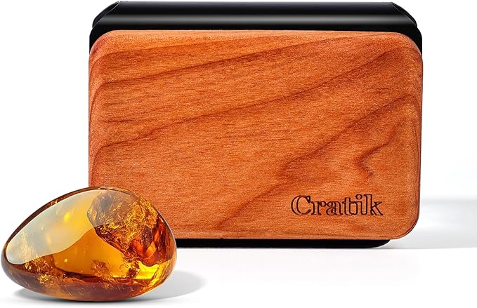 Car Air Freshener - Wood Air Freshener - Car Odor Eliminator for Visor Clip- Natural Scent Starter Kit, Vehicle Scent Diffuser for Cabin, Truck & SUV (Amber)
