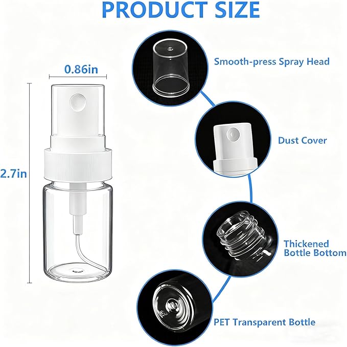 DTDNZKN 6 Pack 0.17 Oz (5ml) Mini Perfume Travel Refillable Bottles, Fine Mist Refillable Mini Perfume Atomizer, Empty Pump Container for Traveling and Outgoing