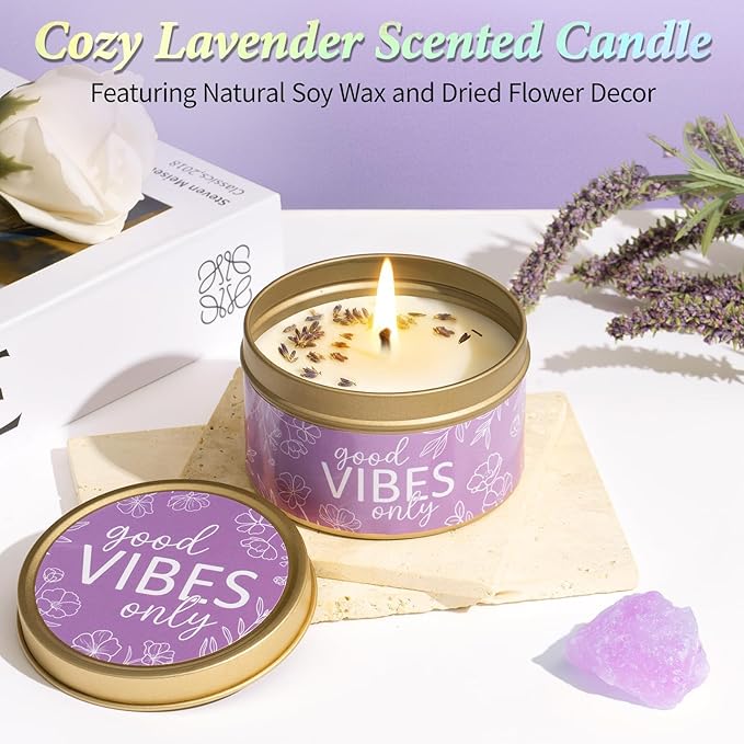 Spa Gifts for Women Bath Gift Set, Lavender Relaxing Spa Gift Baskets Home Bath Set Self Care Kit Care Package Thank You Birthday Mothers Day Easter Gifts for Women Mom Friends Sister Teen Girl Wife