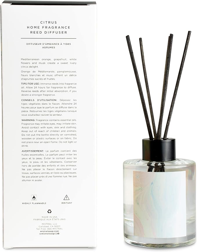 Mistral Marbles Home Fragrance Diffuser, Citrus