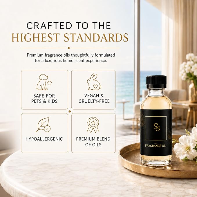 Signature Scents: Luxury Hotel Inspired Fragrance Oils for Diffusers (4.05 Fl Oz, Urban Ember)