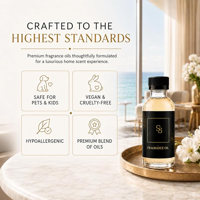Luxury Hotel Diffuser Oil for Hotels and Homes - Aromatherapy Oils for use with an Essential Oil Diffuser at Home - Fragrance-Scent Diffuser Oil Blend (The Penthouse) 4.05fl oz (120ml)
