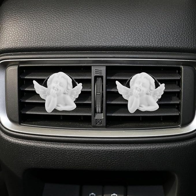 PRETYZOOM Car Air Vent Decoration Clip Baby Girl Angel Air Freshener Vent Clips Perfume Diffuser Car Interior Accessory 2 x 1.4 Inch