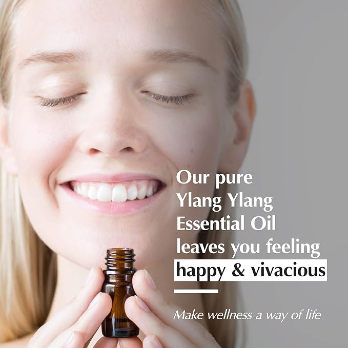 AROMAFUME Ylang Ylang Essential Oil - 100% Natural, Therapeutic Grade Essential Oils - Pure, Tropical Aromatherapy Oil for Home Diffusers - Gifts for Her - 10ml