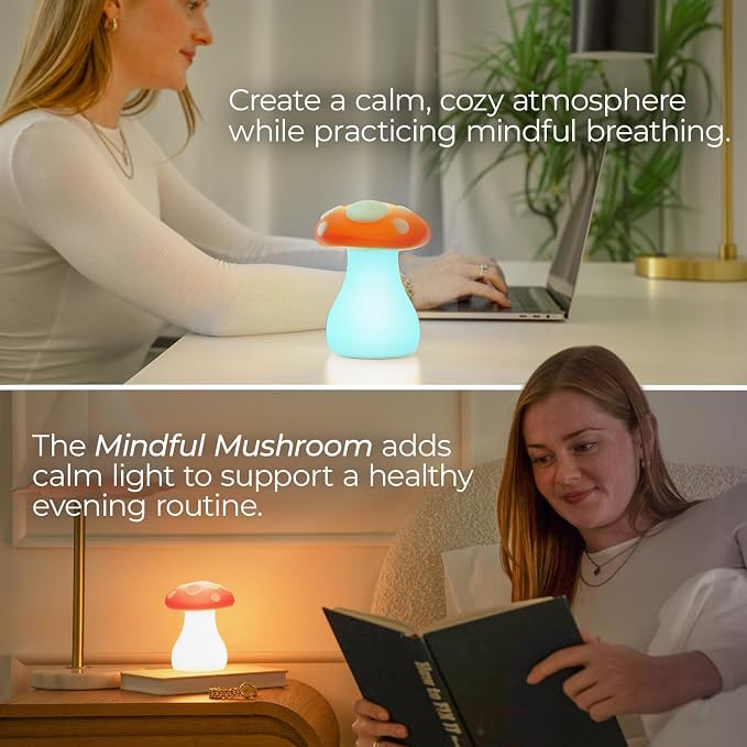 Mindsight 'Breathing Buddha' Guided Visual Meditation Tool for Mindfulness | Slow Your Breathing & Calm Your Mind for Stress & Anxiety Relief | Perfect for Adults & Kids | USB Rechargeable