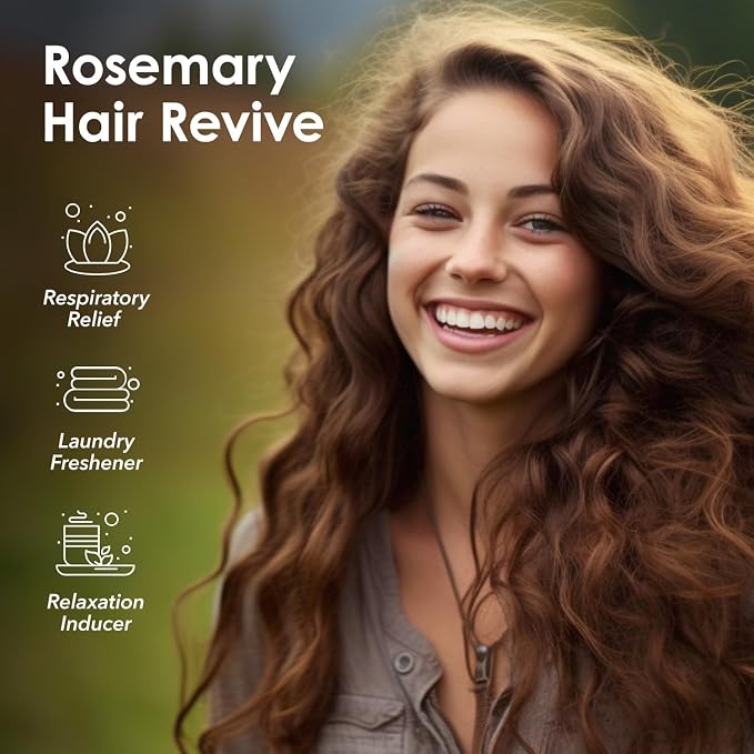 Heavenly Pure - Rosemary Essential Oil 16 oz Large Bottle for Diffuser, Hair and Body Care - 473 ml
