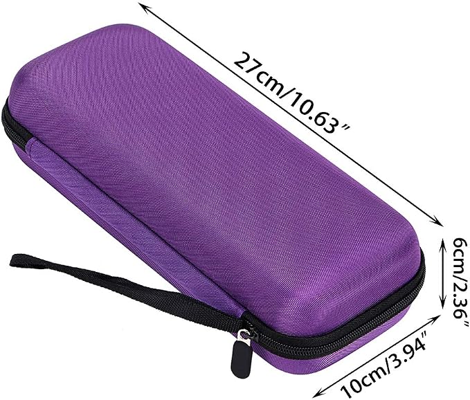Hipiwe EVA Essential Oils Carrying Case Organizer for 20 Bottles 5ml & 10ml Standard & Rollers Bottles Portable Hard Shell Travel Bag Holder for Essential Oils Storage (Purple)