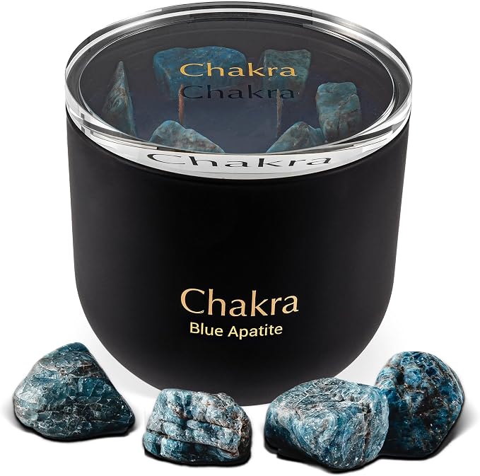 Hidden Label Healing Crystal Candle, Japanese Honeysuckle Crystal Candle, Wood Wicks Scented Crackling Candles, Real Crystals Aromatherapy Candle Gifts for Women, 12oz