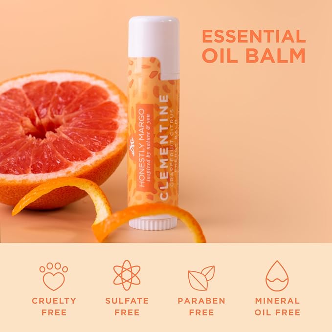 Honestly Margo Aromatherapy Balm Stick (Citrus Grapefruit, Pack of 2) – Organic Orange Essential Oil, Body Balm & Lip Balm | Aromatherapy Stick & Nasal Stick | Natural Citrus Oil, Women Self Care
