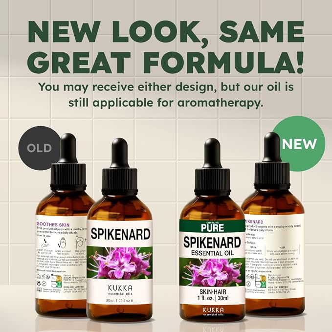 100% Pure Spikenard Oil - 1 Fl Oz Spikenard Essential Oil for Hair, Skin, Diffuser, Aromatherapy & DIY Soap Making Scent