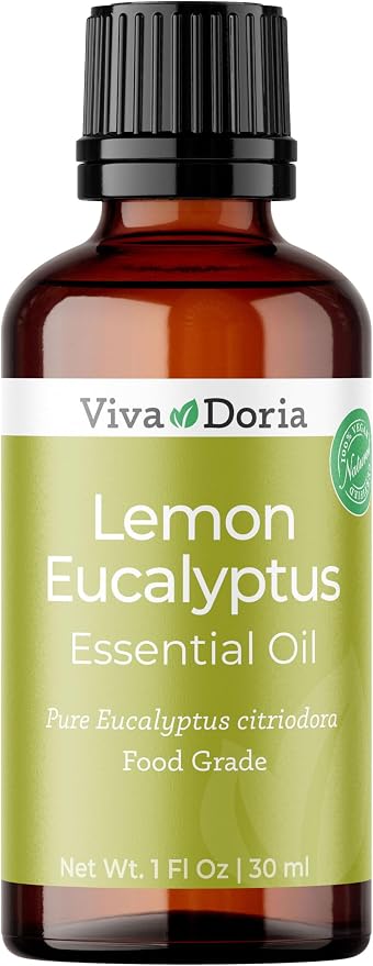 Viva Doria Lemon Eucalyptus Essential Oil, 100% Pure, Natural, Lemon-Eucalyptus Essential Oil, Undiluted, for Aromatherapy | Food Grade, 30 mL (1 Fluid Ounce)