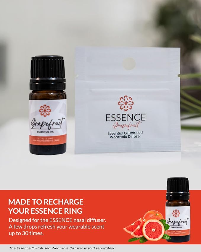 Essence Grapefruit Essential Oil, 5 ml | Aromatherapy Oil for Diffusers & Personal Use | Natural Fragrance for Relaxation, Clarity & Wellness | Made in USA | Fresh & Zesty Scent