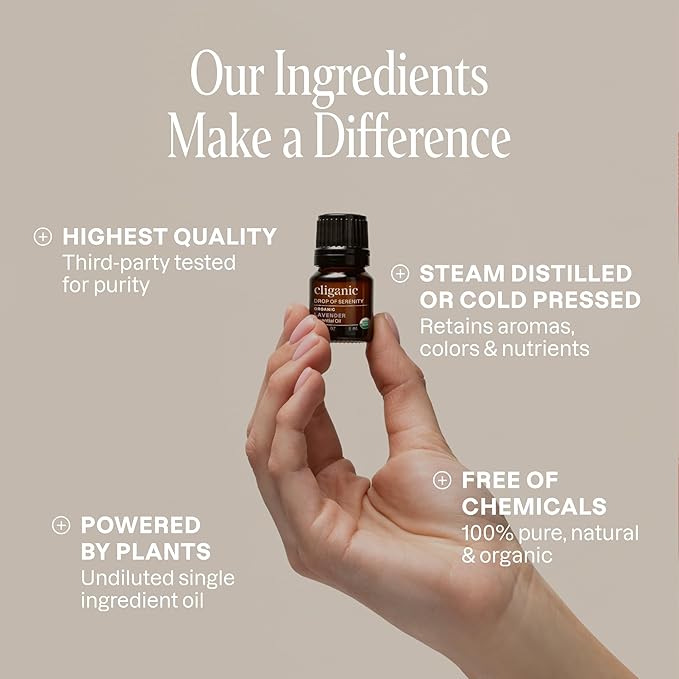 Cliganic Organic Essential Oils Set (Top 12, Pack of 2) - 100% Pure - Peppermint, Lavender, Eucalyptus, Tea Tree, Lemongrass, Rosemary, Frankincense, Orange, Lemon, Cassia, Cedarwood & Grapefruit