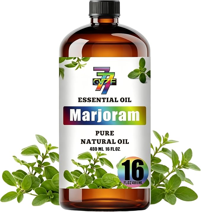Marjoram Essential Oil, Marjoram Oils, for Diffuser, Massage, Humidifier, DIY Candles, Soap, Home, Yoga, Gift, Essential Oil, GV77ZF Marjoram Fragrance Oil - 16 fl oz (480 ml)