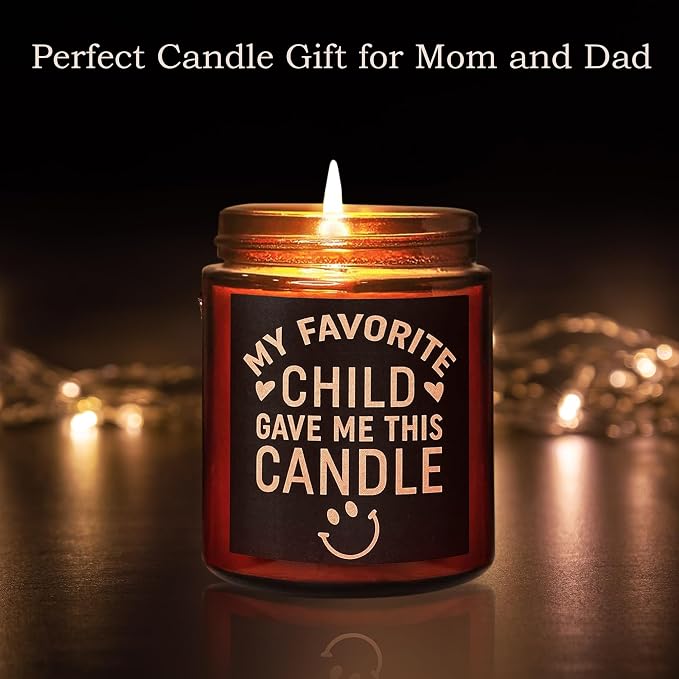Funny Gift for Mom Dad Grandma - Candles for Birthday Mothers Day Fathers Day - Aromatherapy Relax Gifts for Women Men - Non Toxic, Natural Soy Wax Lavender Vanilla Calming Jar Candle for Home