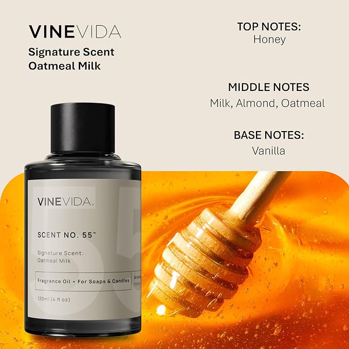 VINEVIDA [4oz] Oatmeal Milk Fragrance Oil for Soap Making - Soap Fragrance Oil - Scents for Soap Making - Oils for Soap Making - Essential Oils for Soap Making - Soap Scent