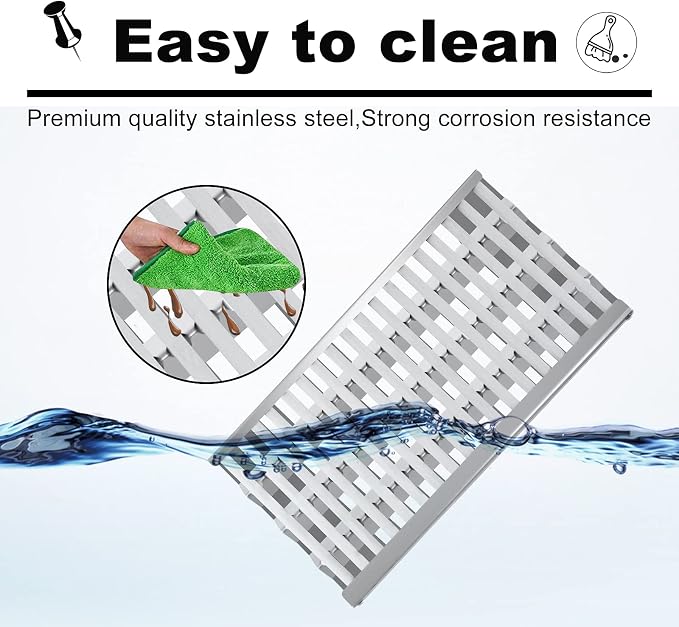 18 5/8" Stainless Steel Grill Heat Plates Shield Flame Tamer Ceramic Rod Complete DCS Radiant Tray BBQ Gas Grill Replacement Parts for 27DBQR, BGA48-BQARL, 36EBQAR, BGA27-BQR, BGA36-BQARL
