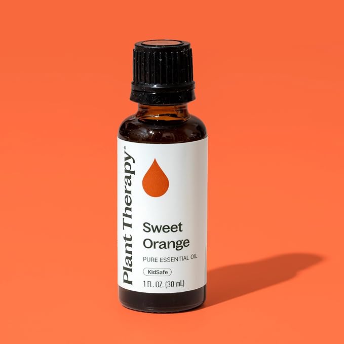 Plant Therapy Sweet Orange Essential Oil, 30 mL (1 oz), 100% Pure and Undiluted, Great for Diffusers and DIY Skin Care