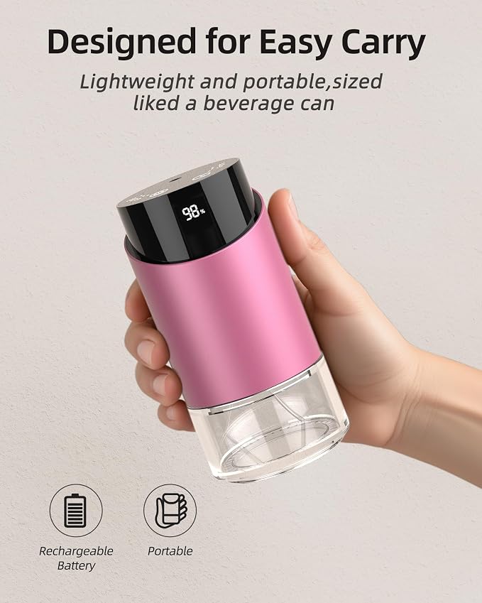 Waterless Essential Oil Diffuser Aromatherapy Scent Diffusers for Home Large Room, Bedroom, Car, Office, Battery Operated Mini Portable Air Freshener, 3 Countdown Timers & 3 Mist Levels