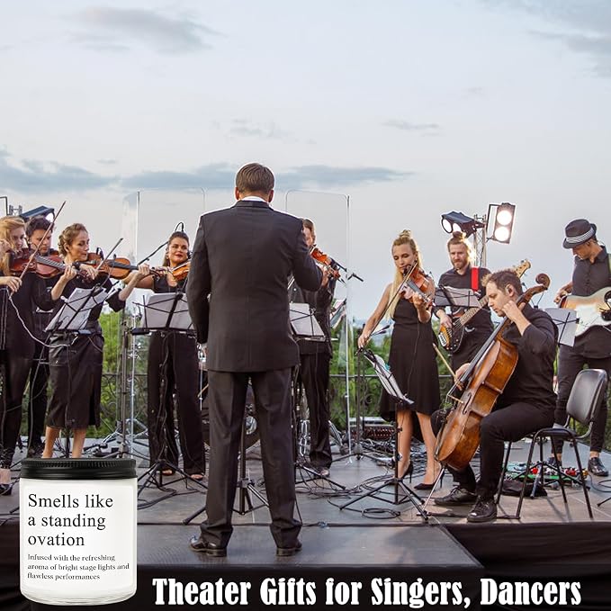 Theater Gifts for Actors, Singers, Dancers, Musicians, Gifts for Theater Students, Standing Ovation Candle, Birthday, Graduation, Christmas Gift for Women Men, Soy Wax Lavender Scented Candle