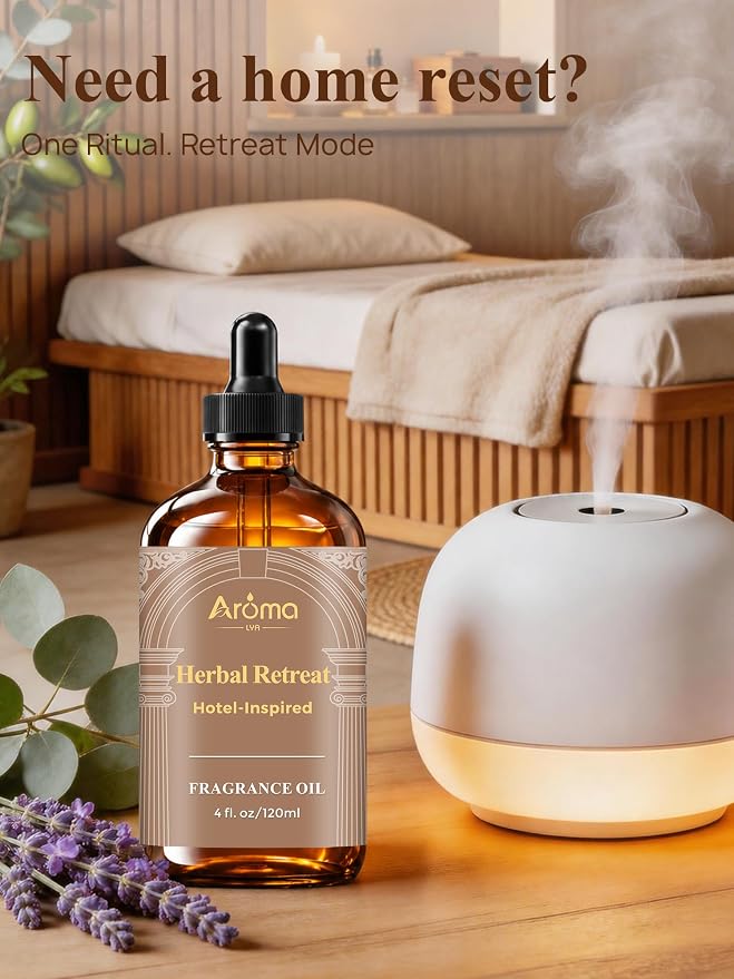 Herbal Retreat Fragrance Oil, Clean Herbal Spa Scent | Fragrance Oil for Ultrasonic and Waterless Diffusers and Crafting