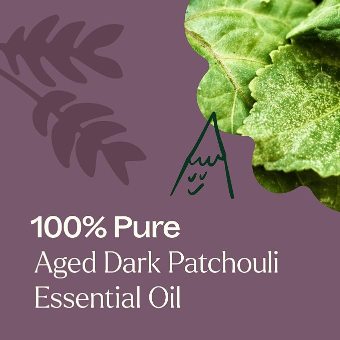 Plant Therapy Aged Dark Patchouli Essential Oil 10 mL (1/3 oz) – 100% Pure, Therapeutic Grade – Aged Patchouli Oil with Deep, Bold, Earthy Scent – Aromatherapy & Fragrance Oil for Diffusers & Skin