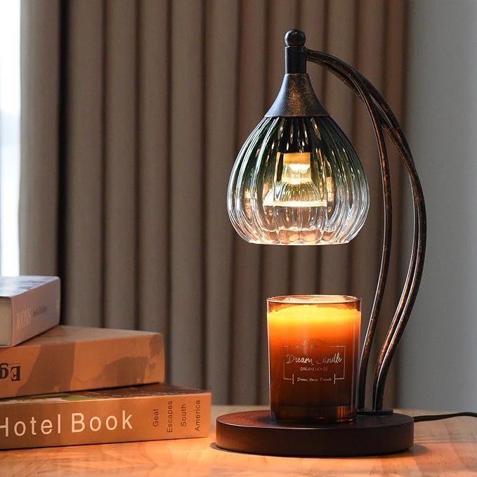 Candle Warmer Lamp with Timer and Dimmer - Electric Melter for Scented Jar Candles - Housewarming, New Home Decor