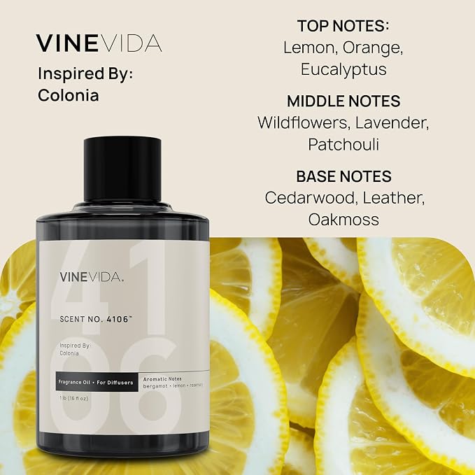VINEVIDA [16 Oz] Inspired by: Colonia; Diffuser Oil Refill | Premium Scent Diffuser Oil for Home | Non-Toxic Fragrance