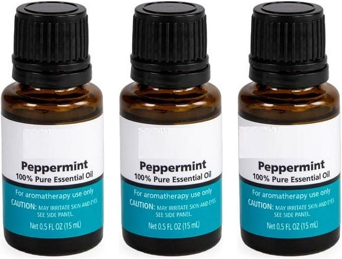 Pure Peppermint Essential Oil 15mL – Therapeutic Grade, Non-GMO, Aromatherapy Oil for Focus, Energy & Clarity – Minty Scent, All-Natural, Lab-Tested