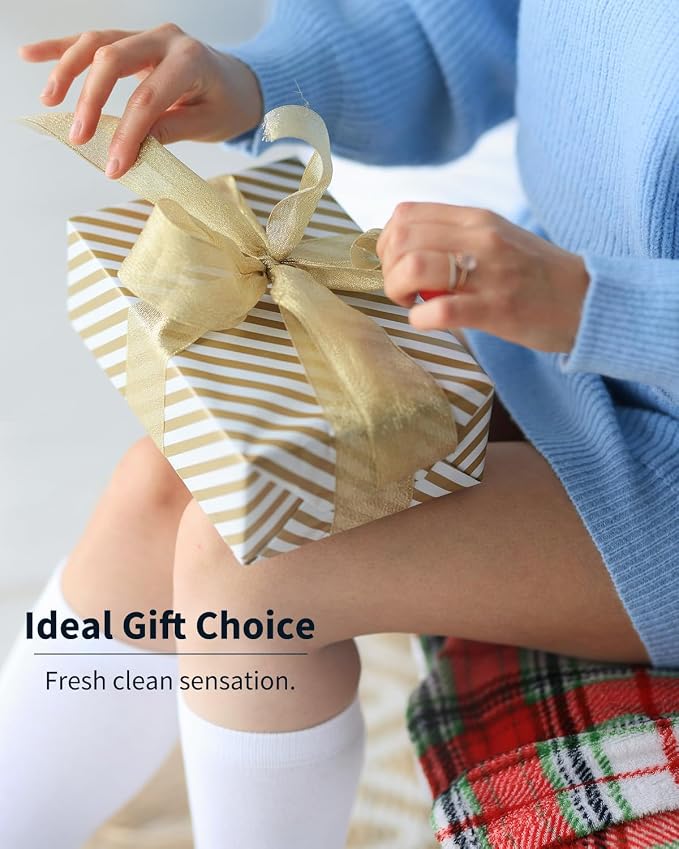 Waterless Essential Oil Diffuser Starter Kit with Clean Scent Fragrance Oils 6 x 30ml, Rechargeable Cordless Aromatherapy Diffuser for Home, Fresh Smelling Air Freshener Gift Set